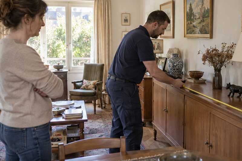 Mesure d’un buffet au salon
