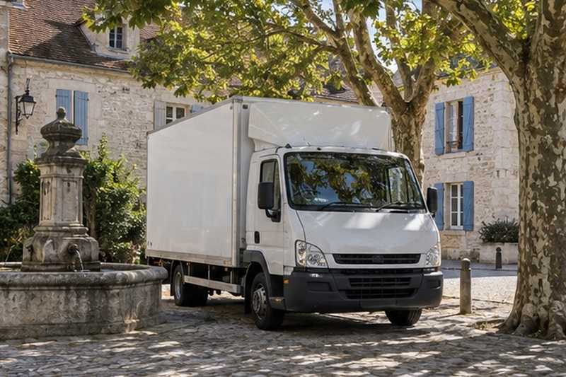 Camion à l’ombre des platanes, Étampes