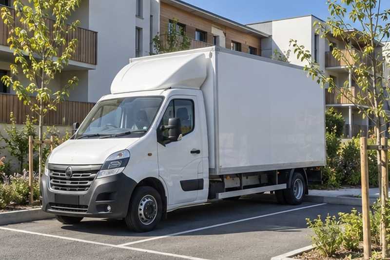 Camion seul sur le parking