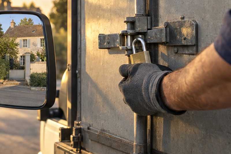 Cadenas posé après le chargement