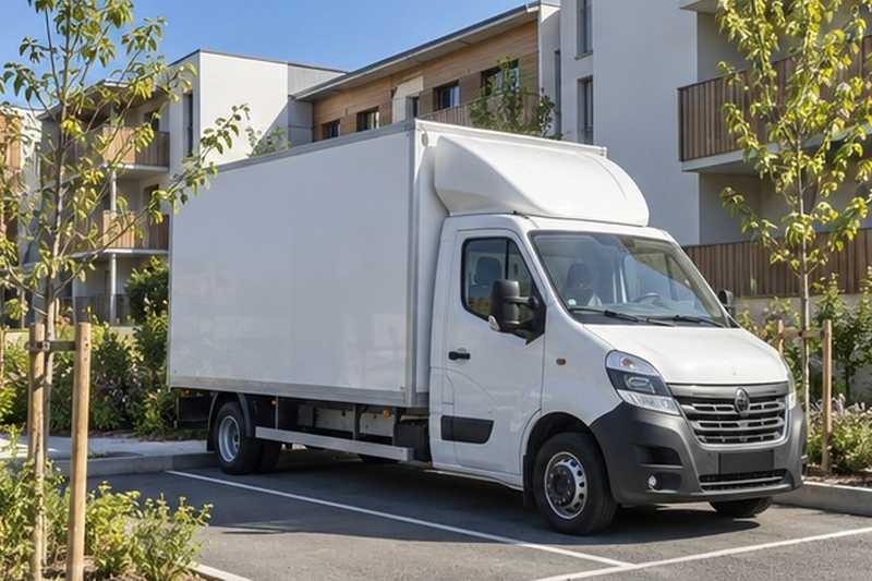 Camion seul sur le parking, Ris-Orangis