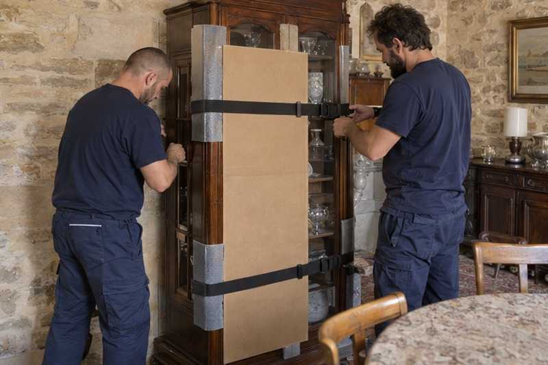 Vitrine fermée par un panneau rigide