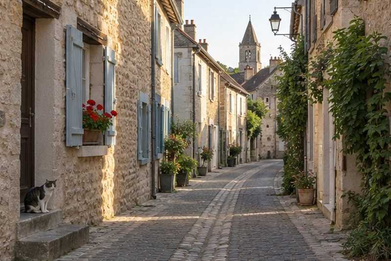 Ruelle de pierre d’un centre ancien