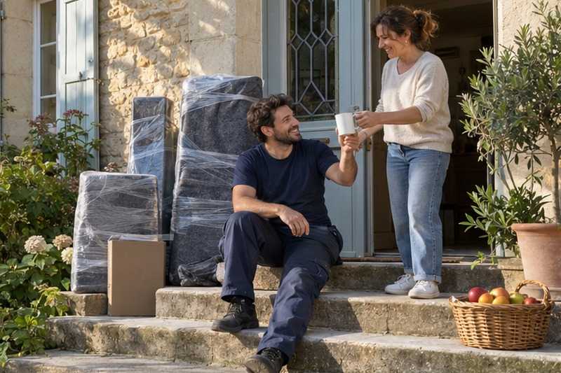 Café offert pendant la pause : chantier Rue de la Voie Verte