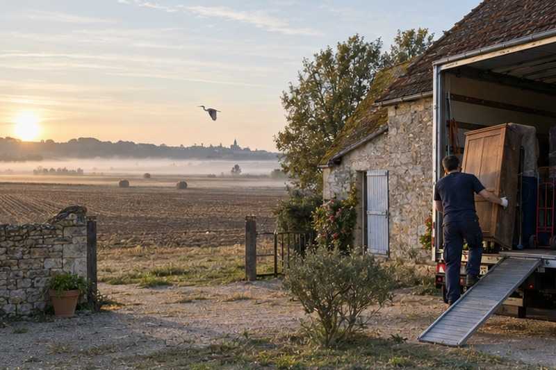 Premier meuble chargé à la ferme : chantier Rue Ampère