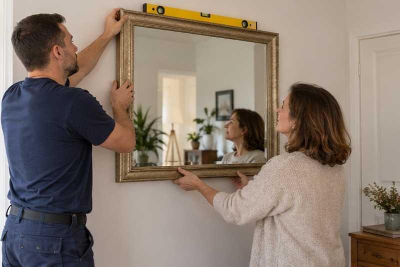 Miroir raccroché au mur, Bièvres