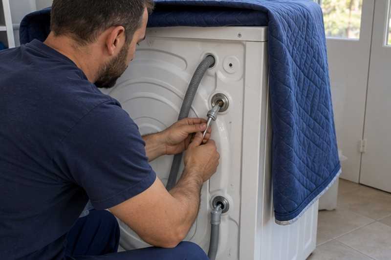 Lave-linge bloqué puis housse