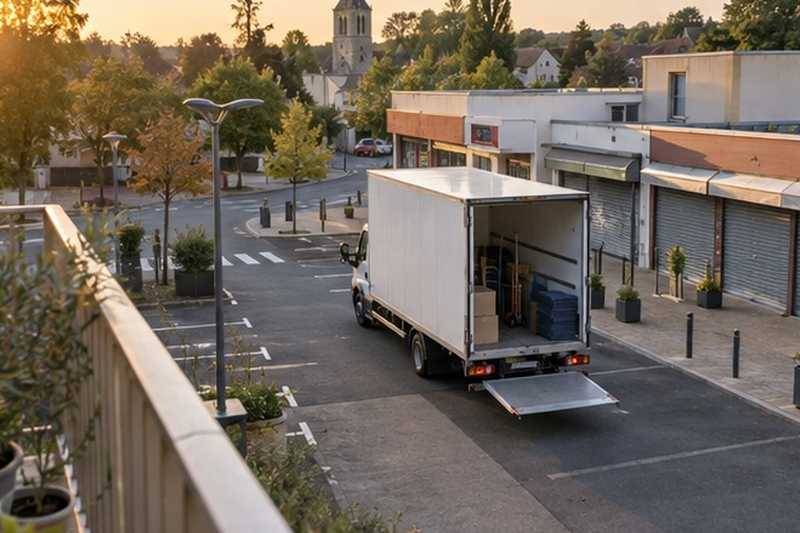 Camion sur l’aire de livraison