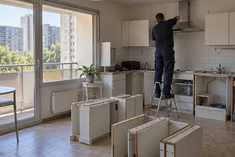 Cuisine équipée démontée en appartement
