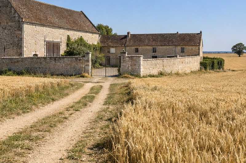 Grande ferme de la plaine céréalière