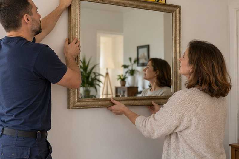 Miroir raccroché au mur, Briis-sous-Forges