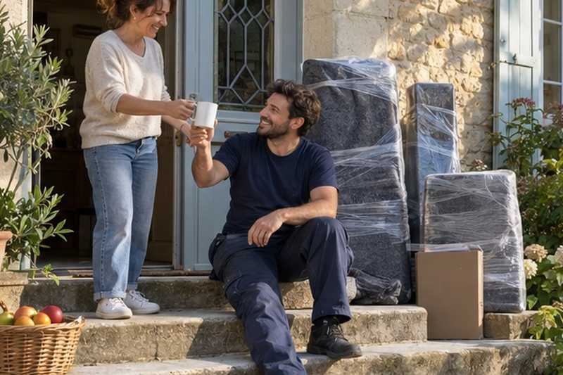 Café offert pendant la pause : chantier Rue des Alouettes