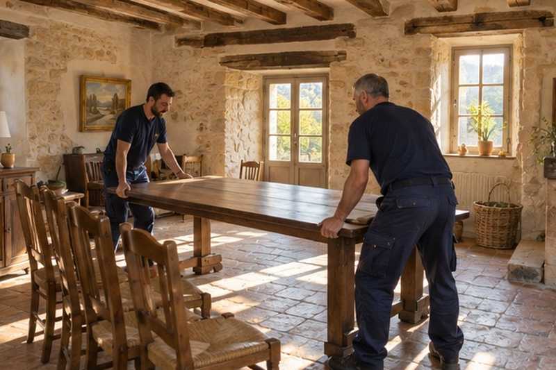 Table replacée dans la ferme, Bruyères-le-Châtel