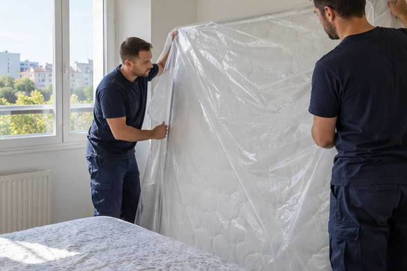 Matelas glissé dans sa housse
