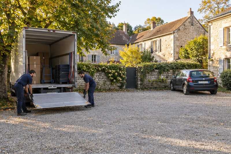 Camion reculé sous un tilleul : chantier Rue de l’Yvette