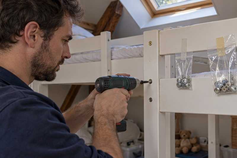 Vis de lit superposé gardées en sachets