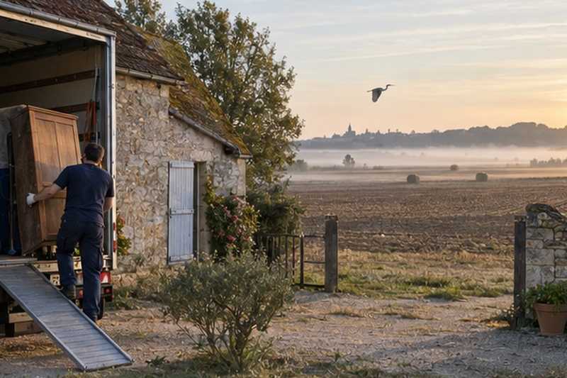 Premier meuble chargé à la ferme : chantier Rue de Bouligneau