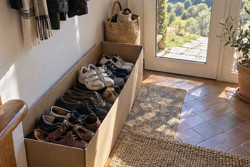 Chaussures rangées par paires