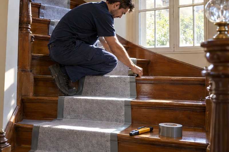 Marches protégées dans une villa : chantier Cours de l’Intendance