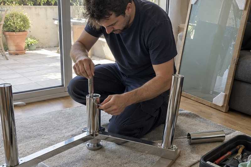 Plateau de verre mis de côté