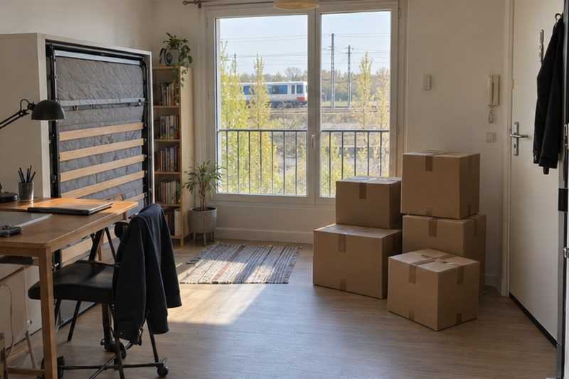 Studio étudiant prêt à partir