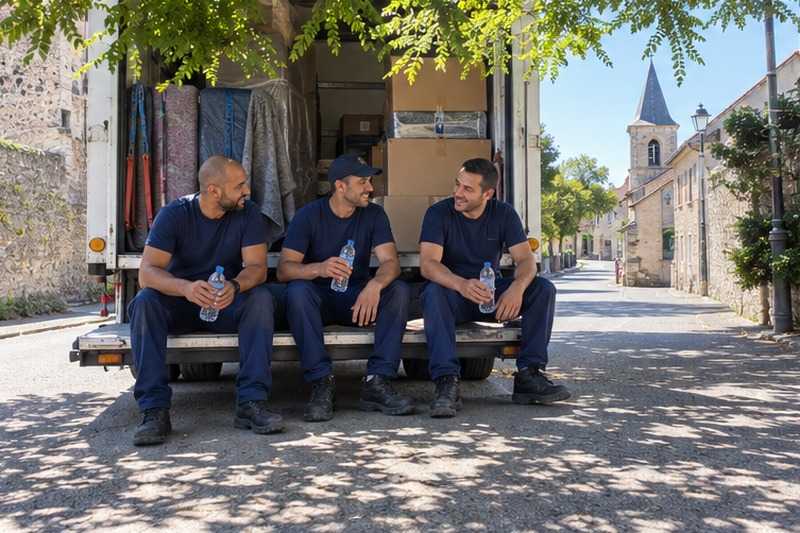 Pause courte sur le hayon : chantier Rue des Petits-Champs