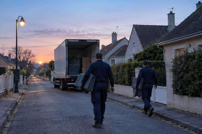 Équipe arrivée à l’aube : chantier Rue de Bligny