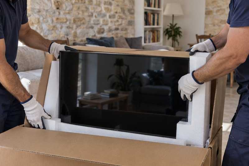 Écran glissé dans son carton