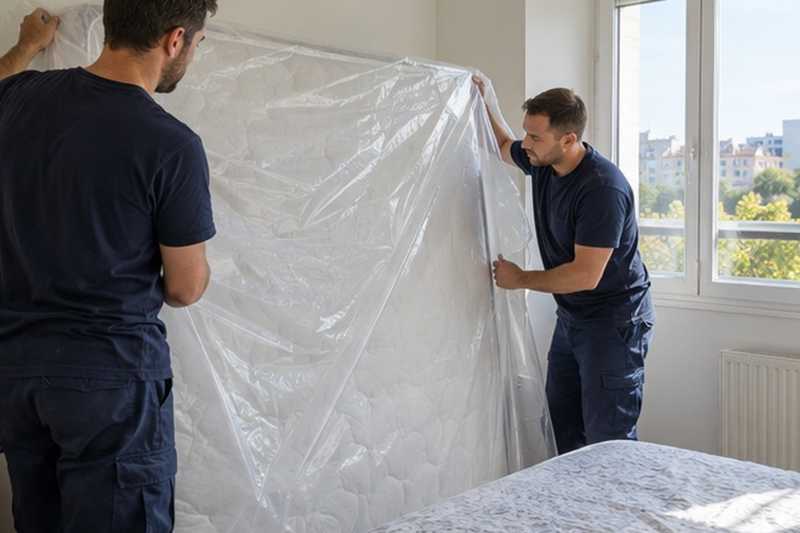 Matelas glissé dans sa housse