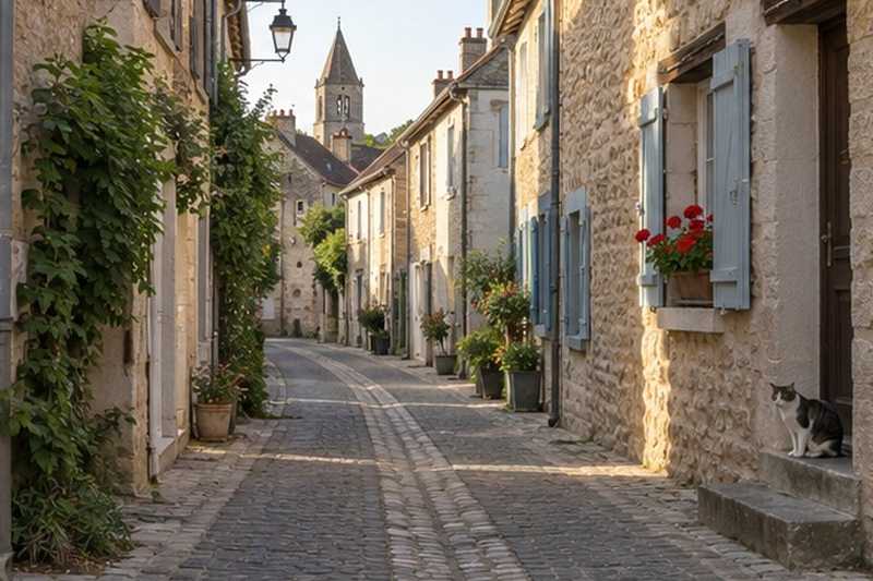Ruelle de pierre d’un centre ancien