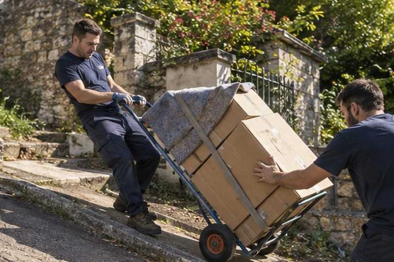 Diable retenu dans la descente : chantier Grande Rue