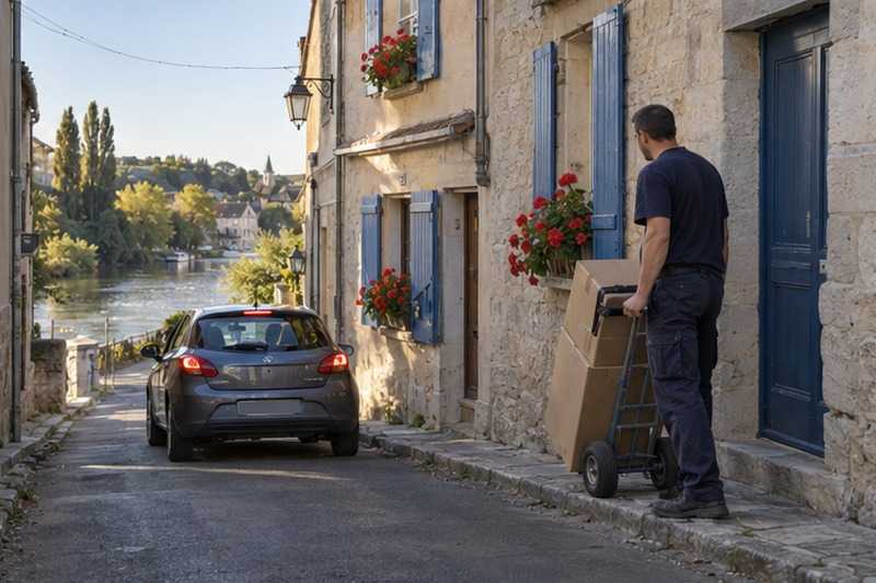 Attente dans une rue à sens unique : chantier Rue de Goujon