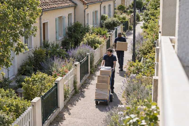 Allée piétonne d’une cité-jardin : chantier Allée Gauguin