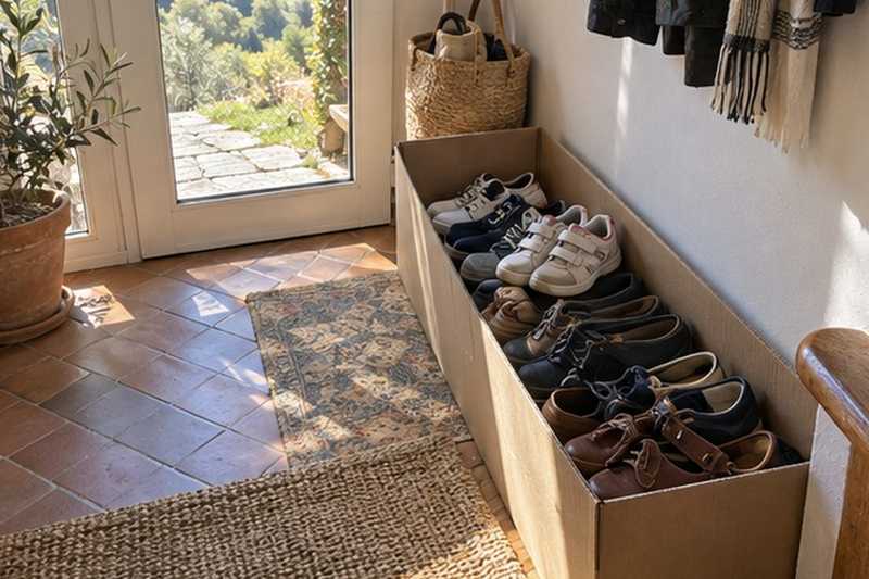 Chaussures rangées par paires