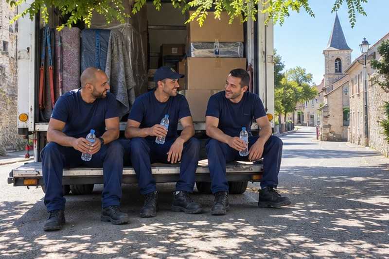 Pause courte sur le hayon : chantier Rue Chrétien de Troyes