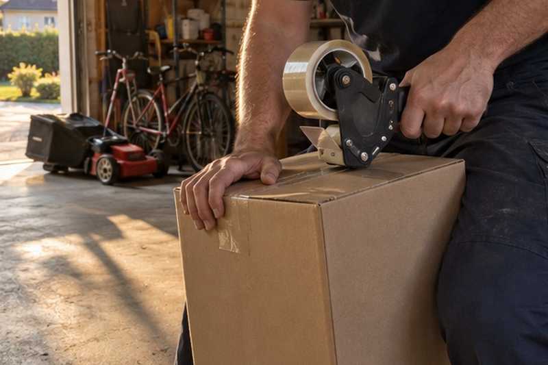 Ruban tiré sur un carton plein