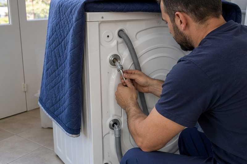 Lave-linge bloqué puis housse