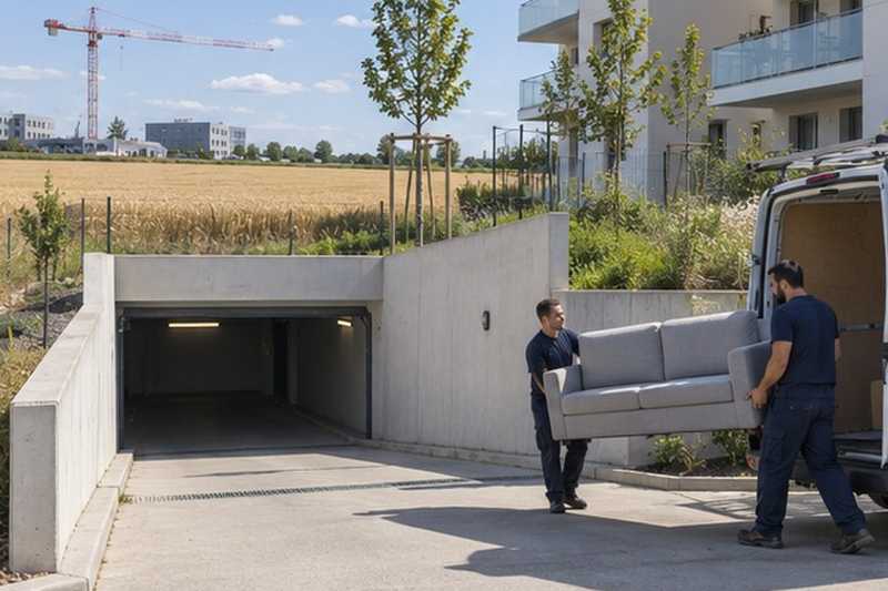 Déchargement au pied d’une rampe neuve