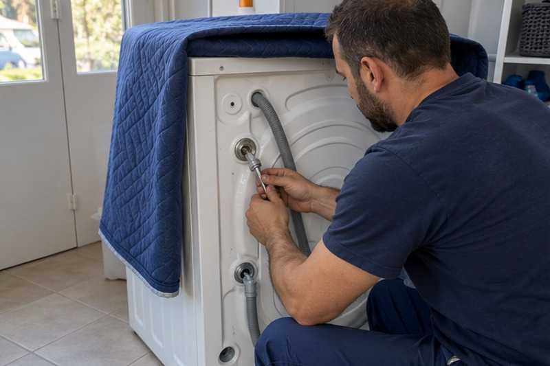 Lave-linge bloqué puis housse