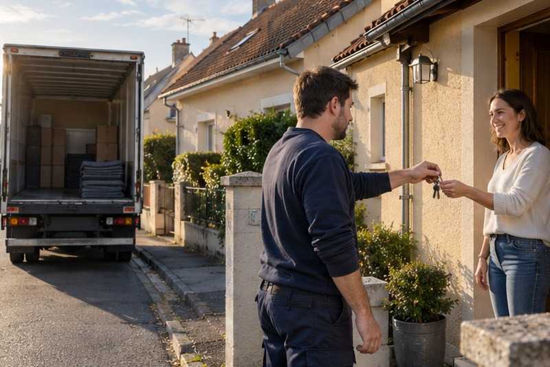Remise des clés sur le seuil : chantier Rue Aux Chats
