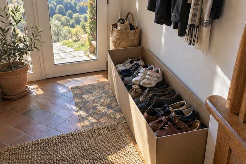 Chaussures rangées par paires