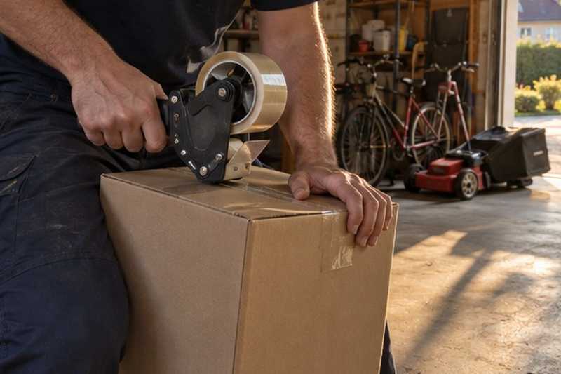 Ruban tiré sur un carton plein