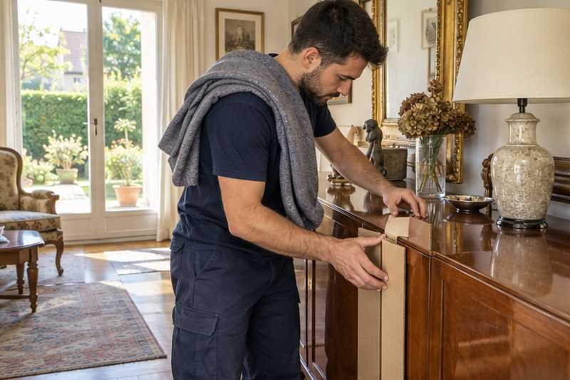 Coins de buffet protégés : chantier Rue Appert