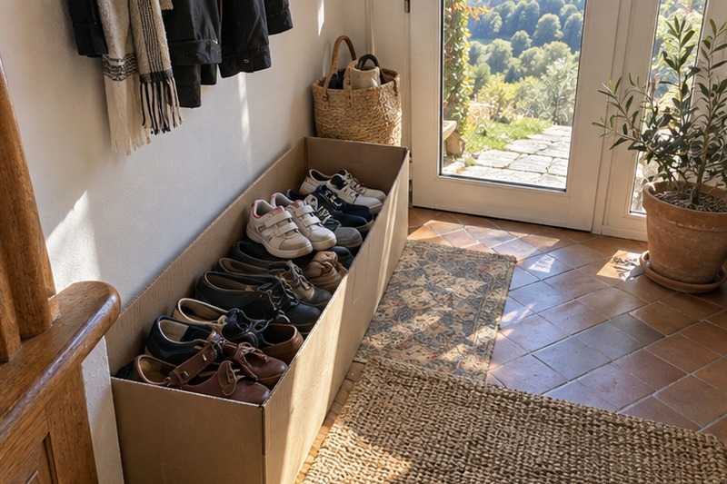 Chaussures rangées par paires