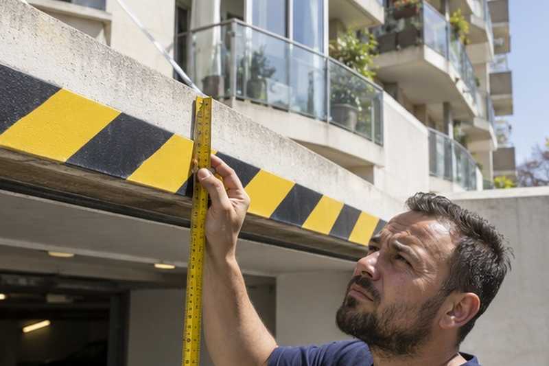 Hauteur de passage vérifiée à l’entrée : chantier Rue Céleste Boursier