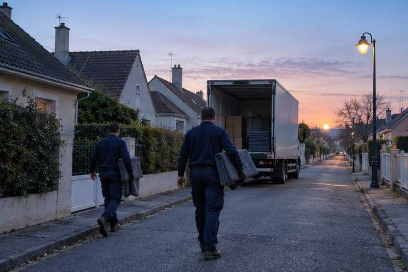 Équipe arrivée à l’aube : chantier Rue Charles de Gaulle
