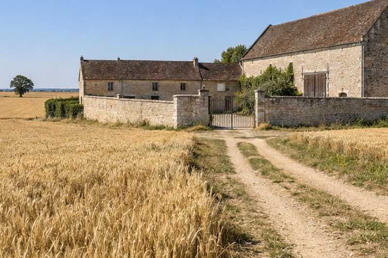 Grande ferme de la plaine céréalière