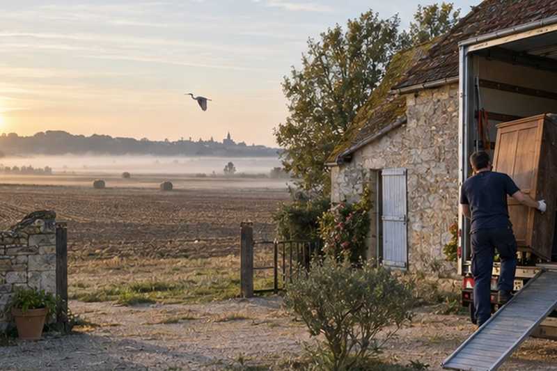 Premier meuble chargé à la ferme : chantier Rue Albert Schweitzer