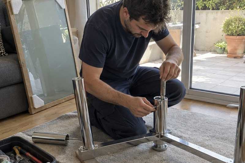 Plateau de verre mis de côté