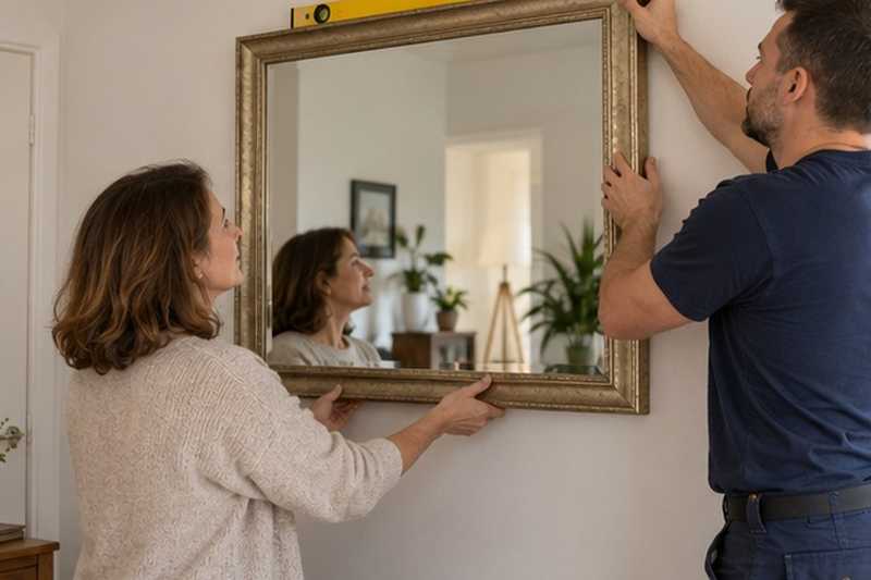 Miroir raccroché au mur, Tigery